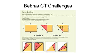 Bebras CT Challenges
 