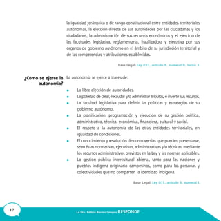 12 La Dra. Edilicia Barrios Campos RESPONDE
	
	
	
	
	
	
	
¿Cómo se ejerce la
autonomía?
 
