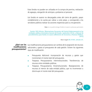 43Consultorio
Municipal
	
	
	
¿Qué son las
modificaciones
presupuestarias?
 
