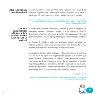 57Consultorio
Municipal
¿Qué es la violencia
hacia las mujeres?
¿Cuál es la
responsabilidad
del Estado y de la
ciudadanía sobre la
violencia hacia las
mujeres?
 