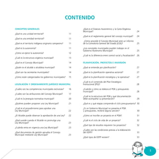 5Consultorio
Municipal
	
	
CONTENIDO
 