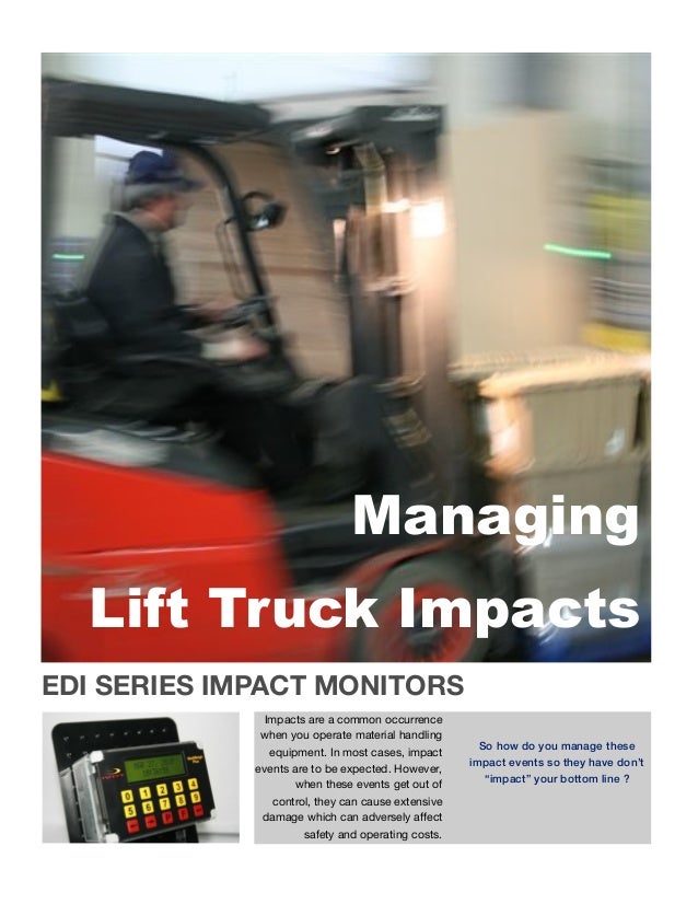 Edi lift truck impact monitoring