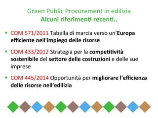 Green Public Procurement in edilizia - Dana Vocino (Sessione della mattina)