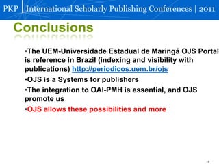 Processindexing manager (UEM journals) WOS/Scopus/SciELO – 9 journals
