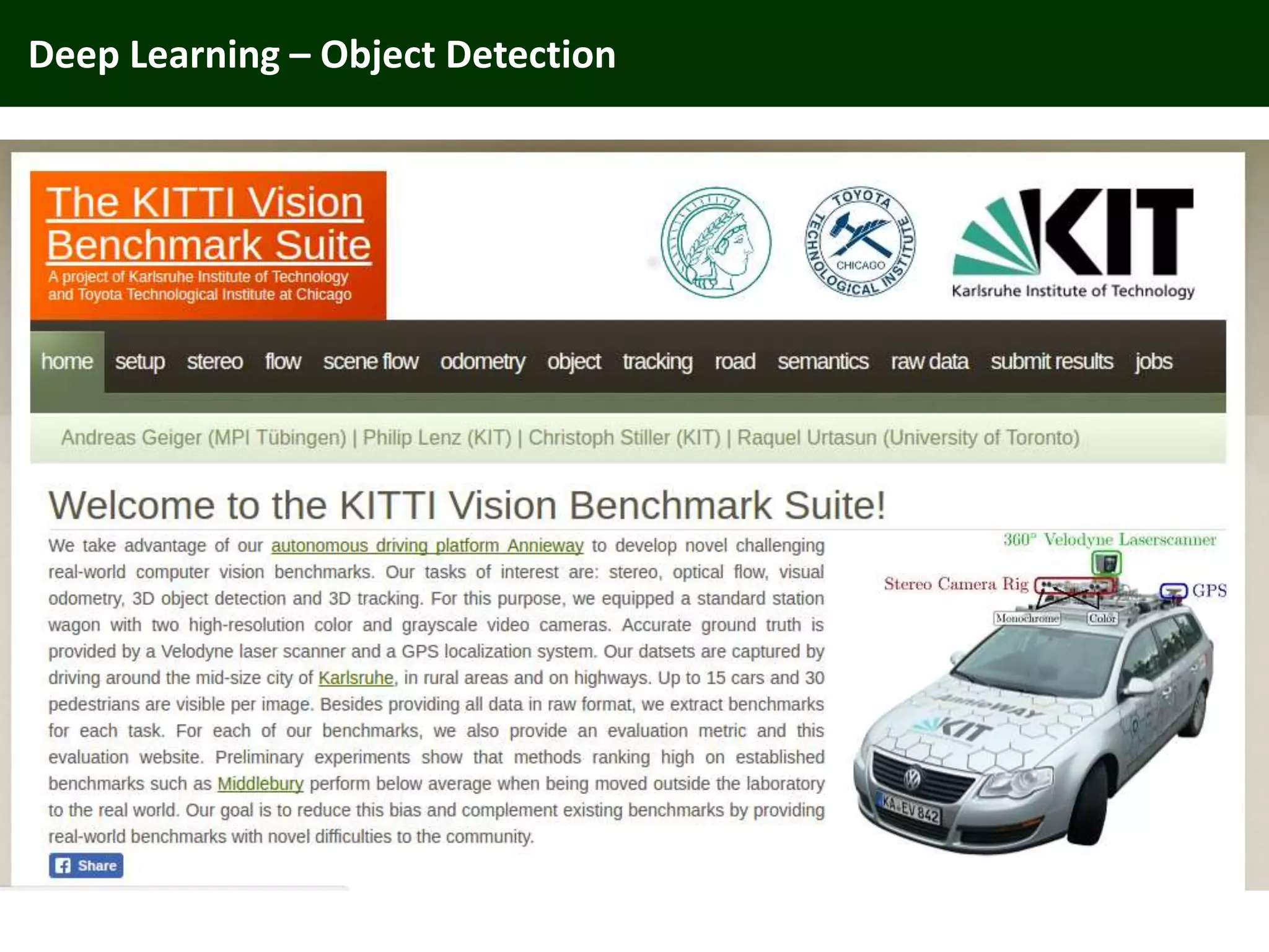 Deep Learning – Object Detection