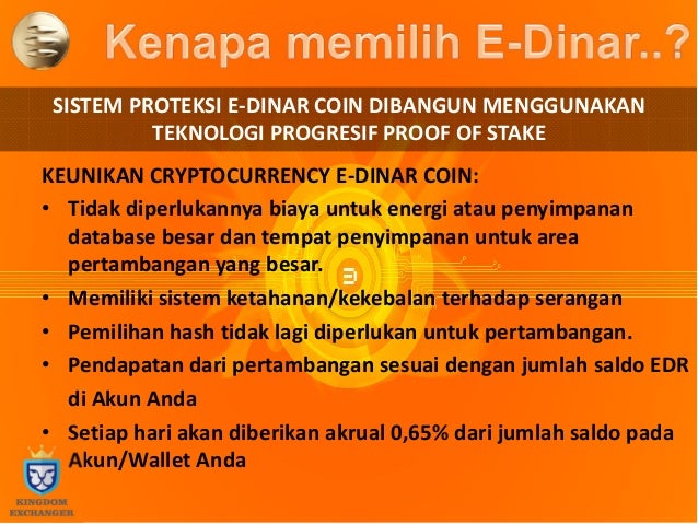 Peluang Bisnis Cryptocurrency "E-Dinar"