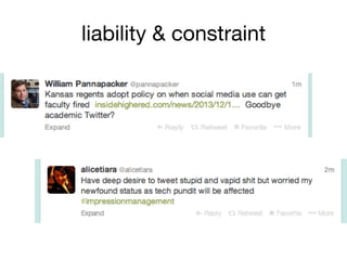 liability & constraint
 