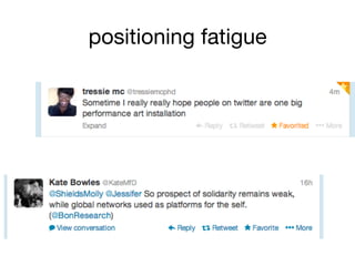 positioning fatigue
 