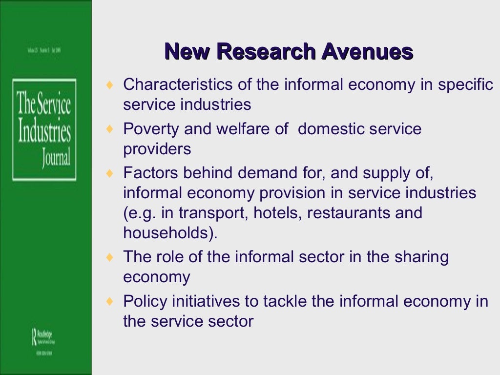 The Service Industries Journal Global Issues, New Research Avenues