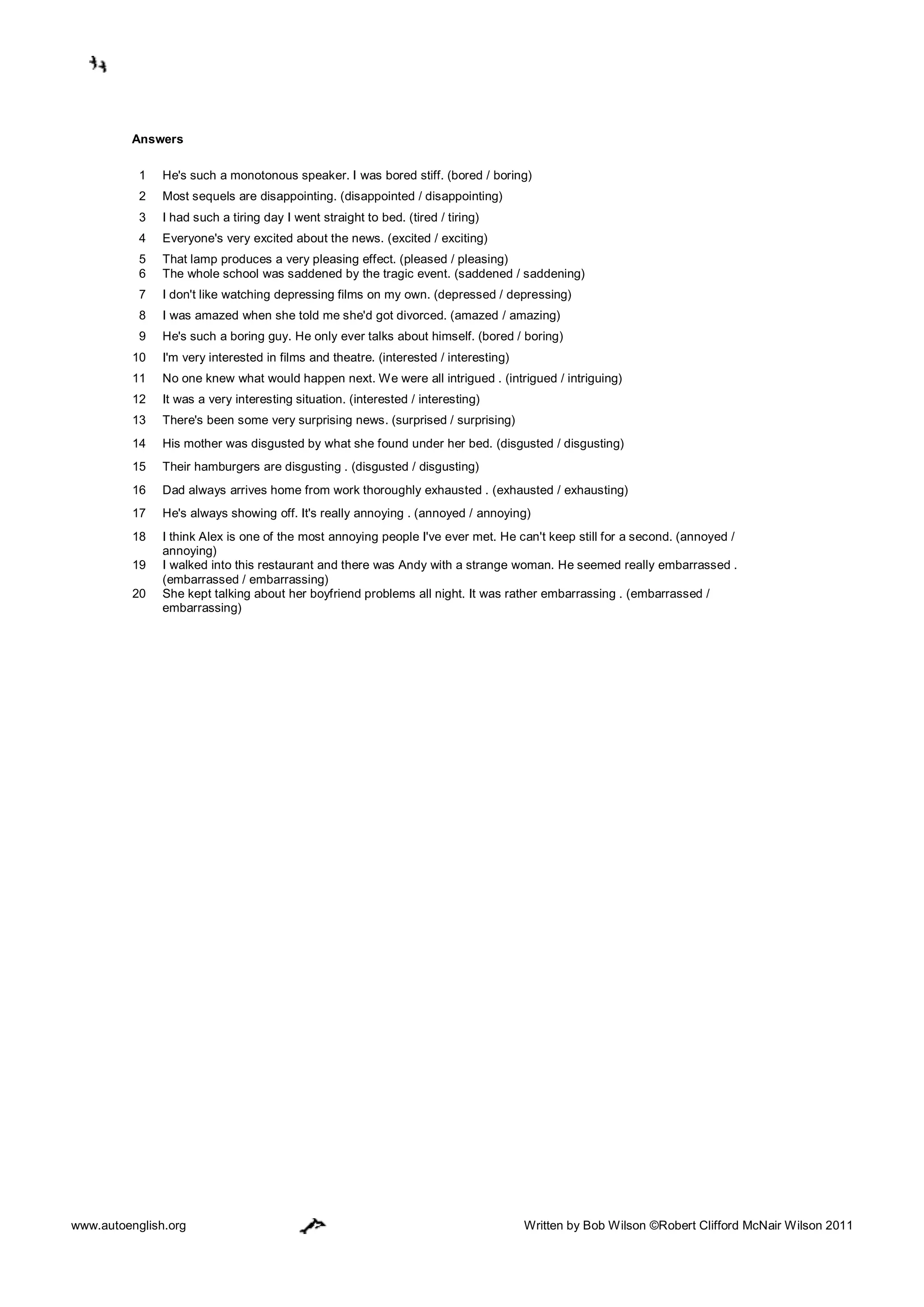 Ed ing adjectives | PDF