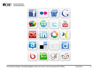 Eva-Christina Edinger, Fachstelle Digitales Lehren und Lernen in der Hochschule (PH FHNW)   18.03.2013   5
 