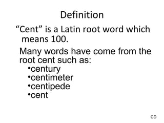 Cent Root Edi Ns 1 2 Interpret Percents As Part Of A Hundred | PPT | Standardized ...