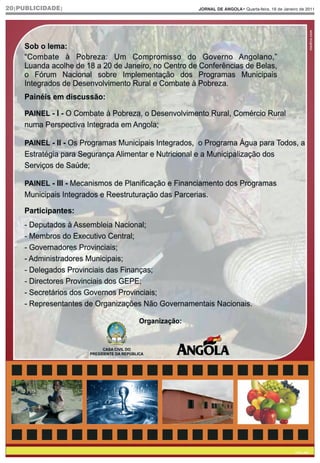 20|PUBLICIDADE|   JORNAL DE ANGOLA• Quarta-feira, 19 de Janeiro de 2011




                                                              (103.).434
 