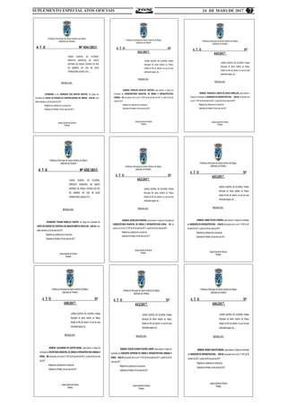 SUPLEMENTO ESPECIAL ATOS OFICIAIS 24 DE MAIO DE 2017 7
 