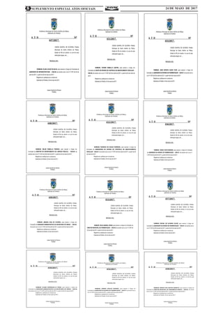 SUPLEMENTO ESPECIAL ATOS OFICIAIS 24 DE MAIO DE 20178
 