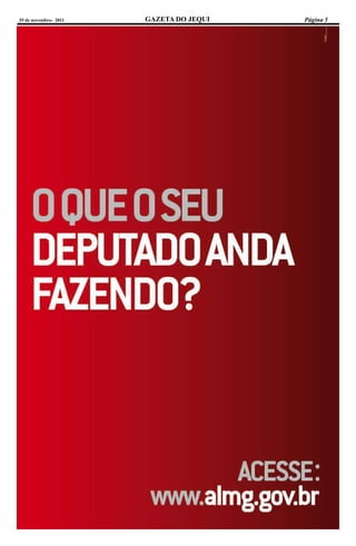Página 5GAZETA DO JEQUI29 de novembro- 2011
 