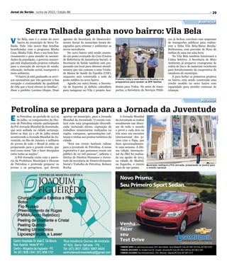 29Jornal do Sertão - Junho de 2013 / Edição 88
Habitação
Religião
V ila Bela, esse é o nome do novo
bairro do município de Serra Ta-
lhada. Nele, irão morar 899 famílias
beneficiadas com o programa Minha
Casa, Minha Vida. Para o seu bom fun-
cionamento e para atender às necessi-
dades da população, o governo munici-
pal está implantando projetos voltados
para a execução de serviços de saúde,
educação, inclusão social, transporte e
meio ambiente.
“O bairro já está ganhando os servi-
ços necessários que irão garantir a boa
recepção e continuidade da qualidade
de vida que o local oferece às famílias”,
disse o prefeito Luciano Duque. Doze
E m Petrolina, no período de 14 à 19
de julho, os componentes da Dio-
cese de Petrolina estarão participando
da Pré-Jornada Mundial da Juventude,
que será sediada na cidade sertaneja.
Entre os dias 23 e 28 de julho estará
acontecendo a Jornada Mundial da Ju-
ventude, no Rio de Janeiro, e milhares
de jovens de todo o Brasil já estão se
preparando para o grande evento, que
terá como tema “Ide e fazei discípulos
entre todas as nações”.
A Pré-Jornada conta com a parce-
ria da Prefeitura Municipal e Diocese
de Petrolina e pretende preparar os
jovens e os peregrinos, que devem
aportar no município, para a Jornada
Mundial da Juventude. O evento con-
tará com uma programação diversifi-
cada, incluindo shows, exposição de
trabalhos missionários realizados na
região, catequese, apresentações cul-
turais e visitas aos pontos turísticos da
cidade.
“Será um evento bastante valioso
para a juventude de Petrolina. A nossa
expectativa é que possamos reunir um
público de 20 mil pessoas”, salienta o
diretor de Direitos Humanos e Juven-
tude da secretaria de Desenvolvimento
Social e Trabalho de Petrolina, Robson
Rocha.
A Jornada Mundial
da Juventude se realiza
anualmente nas dioce-
ses de todo o mundo
e prevê a cada dois ou
três anos um encontro
internacional dos jo-
vens com o Papa, que
dura aproximadamen-
te uma semana. A últi-
ma edição internacio-
nal da JMJ foi realiza-
da em agosto de 2011,
na cidade de Madrid,
na Espanha, e reuniu
mais de 190 países.
Serra Talhada ganha novo bairro: Vila Bela
Petrolina se prepara para a Jornada da Juventude
agentes da Secretaria de Desenvolvi-
mento Social do município foram de-
signados para orientar e ambientar os
novos moradores.
No novo bairro está sendo monta-
do um posto avançado do Cras (Centro
de Referência de Assistência Social). A
Secretaria de Saúde também está pre-
parando um local para oferecer atendi-
mentos que são comuns a uma Unida-
de Básica de Saúde da Família (USF),
enquanto será construída a sede do
posto médico no novo bairro.
Agindo em outra frente, a Secreta-
ria de Esportes já definiu calendário
para inaugurar no Vila o projeto Aca-
demia para Todos. No setor de trans-
portes, a Secretaria de Serviços Públi-
Prefeito visita o novo bairro e fiscaliza o os
preparativos para receber as 899 famílias
Município realizará a Pré-Jornada, preparando os jovens para
o evento nacional
Divulgação
Divulgação
cos já fechou convênio com empresas
de transportes públicos para realiza-
rem a linha Vila Bela/Baixa Renda/
Borborema, com previsão de fluxo de
ônibus de uma em uma hora.
No Vila Bela também funcionará a
Coleta Seletiva. A Secretaria de Meio
Ambiente já preparou cronograma de
coleta de lixo e de materiais recicláveis
para fortalecimento da cooperativa de
catadores do município.
E para fechar os primeiros projetos
no bairro, está sendo construída uma
creche modelo no novo bairro com
capacidade para atender centenas de
crianças.
 