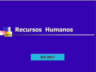 1
Recursos Humanos
Ernesto Harris
EDI 2017
EDI 2017
 