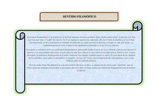 SENTIDO FILOSÓFICO
El principio fundamental es la creencia en el destino humano, tal como ya hemos dicho. Nadie puede evitar su destino, por más
que crea que tiene el "poder" de hacerlo. De él no escapan ni siquiera los poderosos. Allí, en el texto dramático y en la virtual
representación, la obra representa la realidad tal como ella es: nadie controla su destino y el poder es solo una ilusión. La
condición humana es esta y todos están igualmente sometidos a su ley. Pero no solo eso.
El oráculo se pronuncia ante una posibilidad absolutamente abominable desde el punto de vista cultural y moral para Grecia: el
incesto y sus consecuencias que pesan no solo sobre los que han caído en él, sino sobre la sociedad entera. Junto a esto, el peso
del orgullo, la confianza desmesurada en el poder temporal y los apegos también hacen su parte. El peso moral de las acciones
de los individuos recae sobre la sociedad en su conjunto. No hay, por tanto, una prefiguración del individualismo, pero sí una
reflexión sobre la condición humana.
De este modo, Edipo Rey demuestra a los detractores del mito, es decir, a quienes ven los mitos como "mentiras", que los
mitos encarnan verdades universales, lo que explica que esta obra se haya vuelto una referencia fundamental para la cultura
occidental.
 