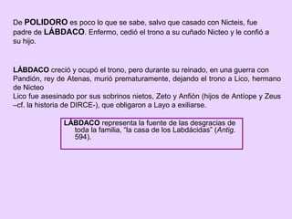 Edipo rey, la saga de los labdácidas PPT