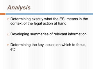 KNOW HOW TO PRESERVE ESI