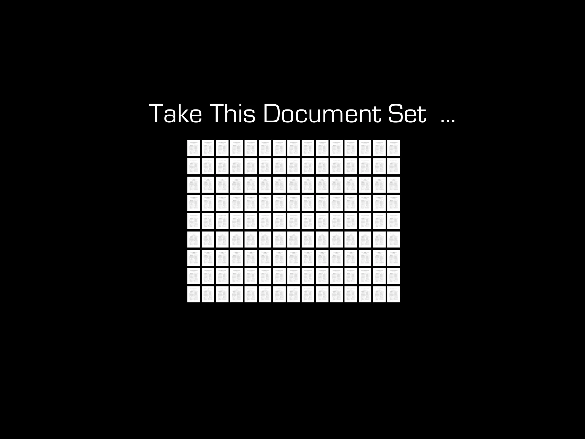 Take This Document Set ...
 