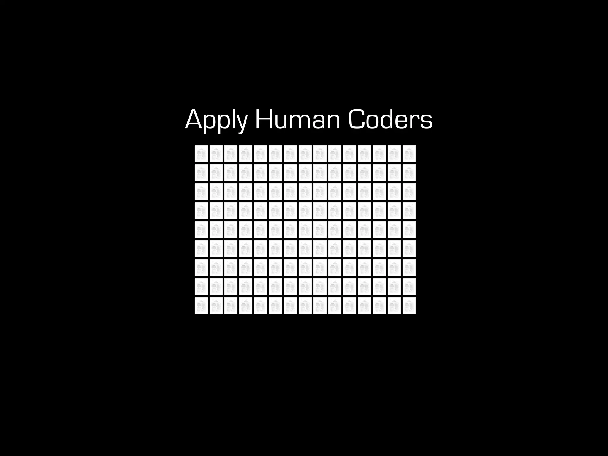 Apply Human Coders
 