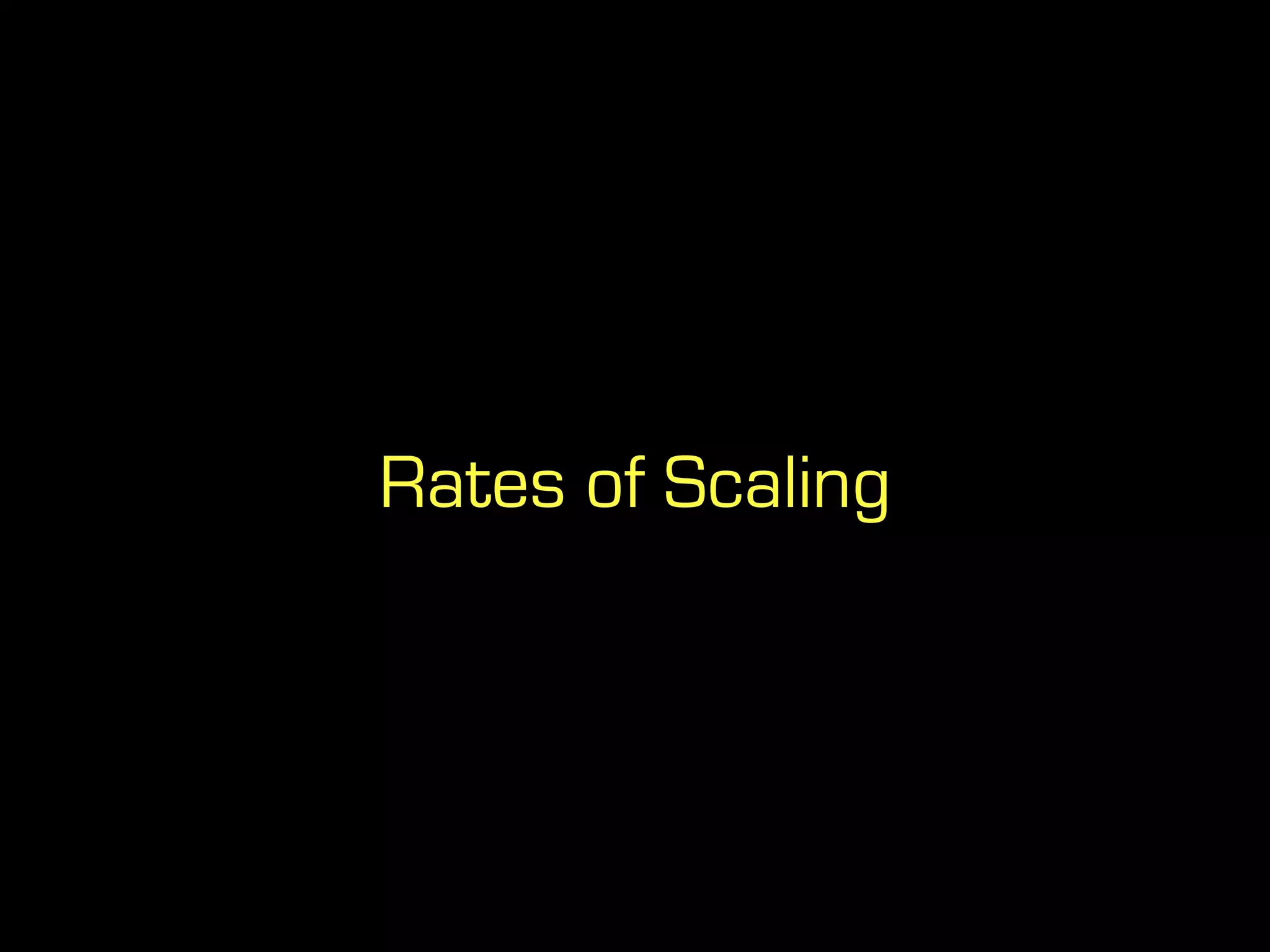 Rates of Scaling
 