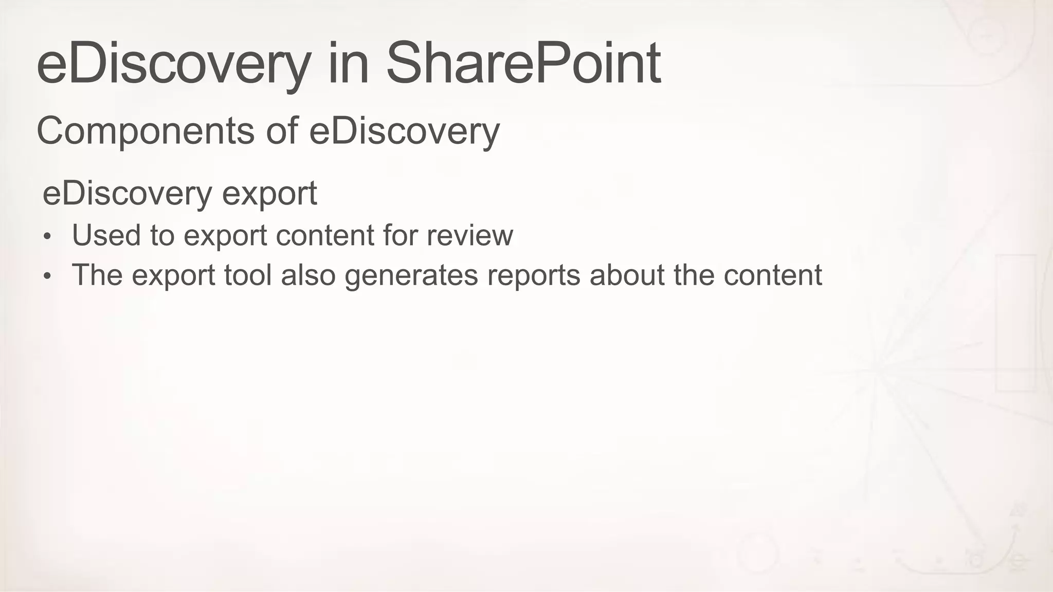 eDiscovery in SharePoint 2013