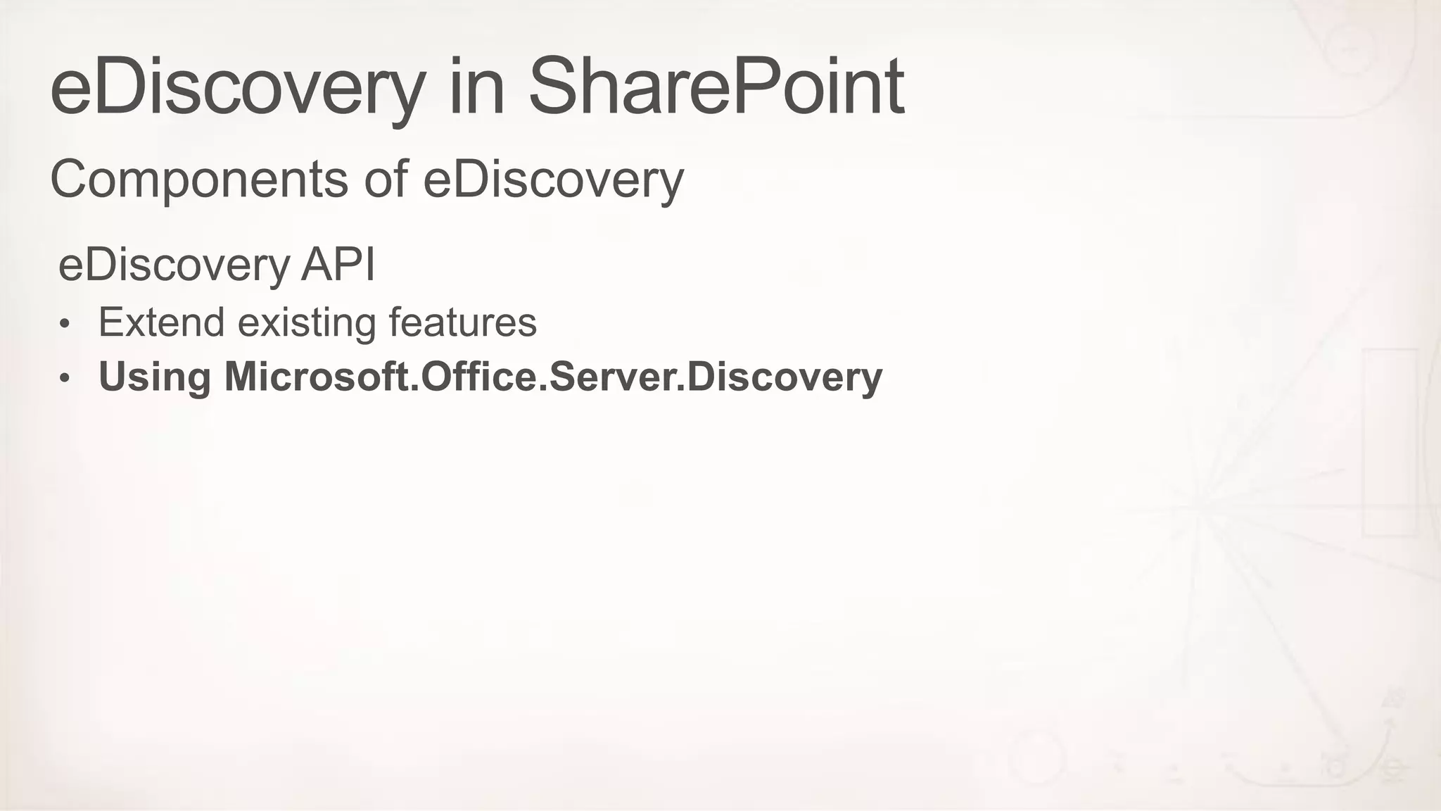 eDiscovery in SharePoint 2013