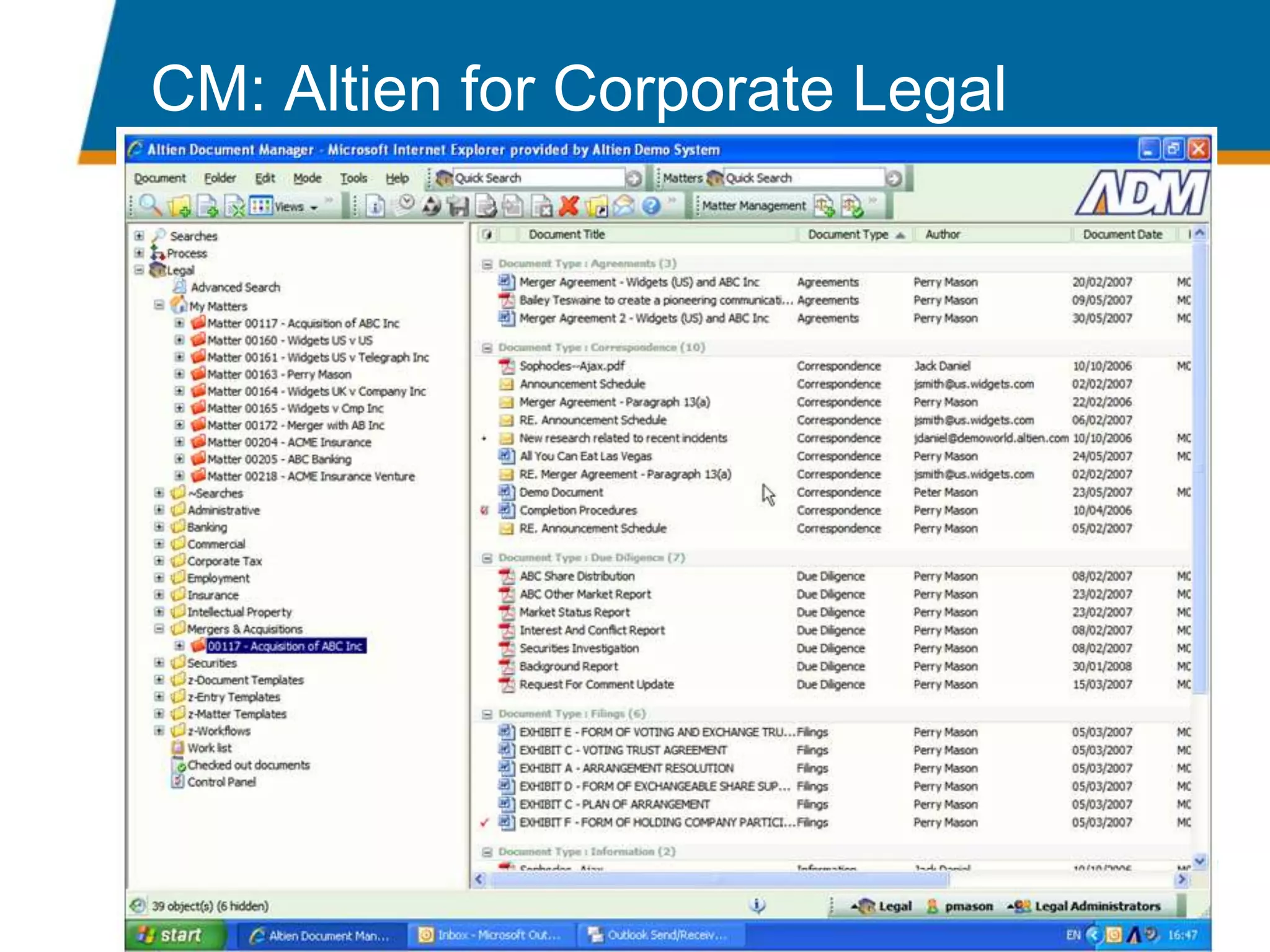 In-sourced Collection withOutsourced ServicesCorporations will strive to use ECM competence in combination with an eDiscovery expert service provider who understands ECM
