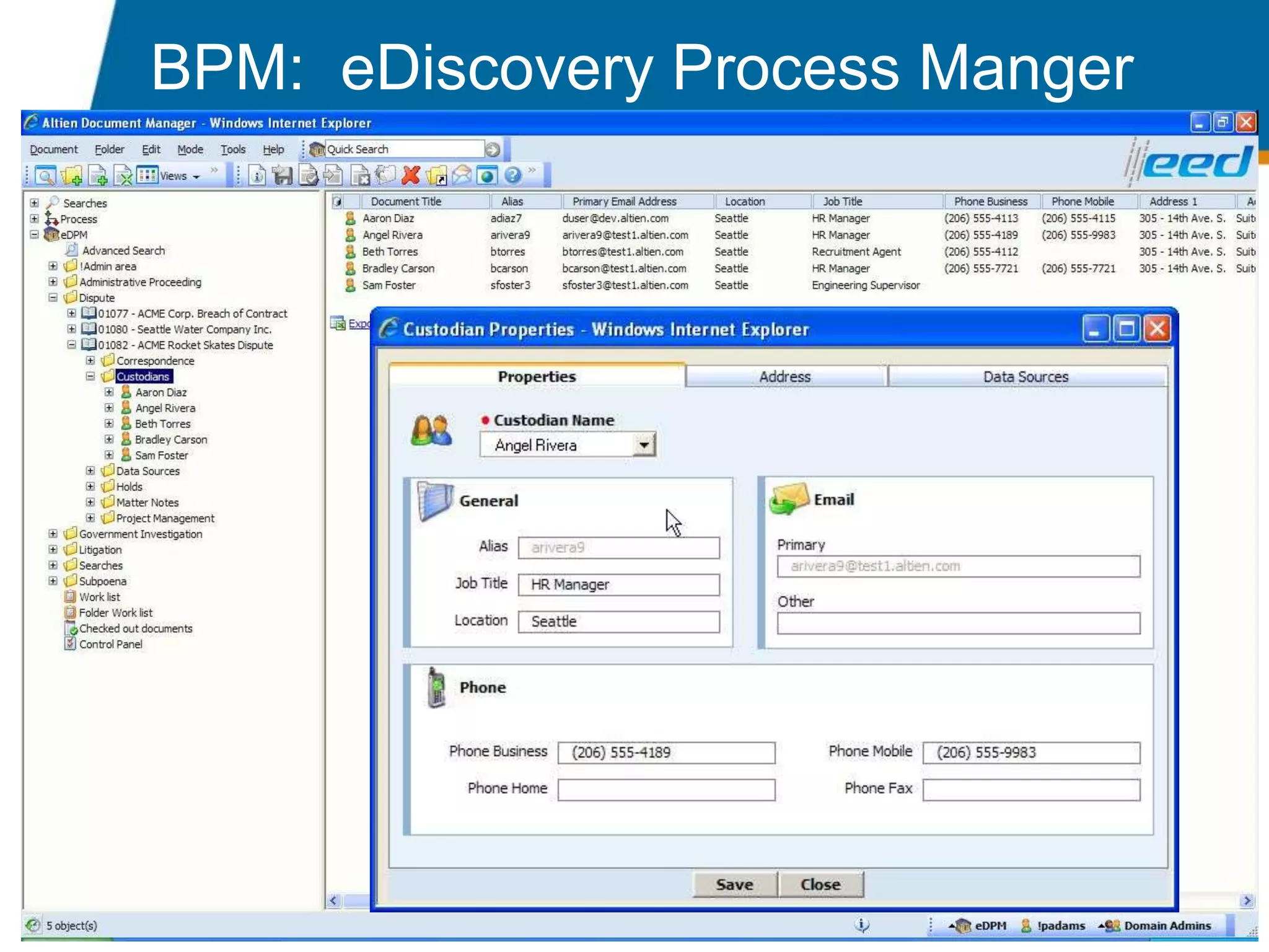 A Defensible eDiscovery ModelConsistent process across all participating organizationsAbility to schedule activities and milestonesPre-process vetting and validationScalable to meet any matter size or deadlineAbility to integrate 3rd party products and services in a planned wayDefensible — Tested and Proven