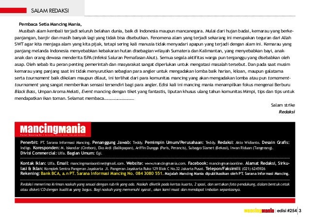Tabloid Mancing Mania Edisi 254