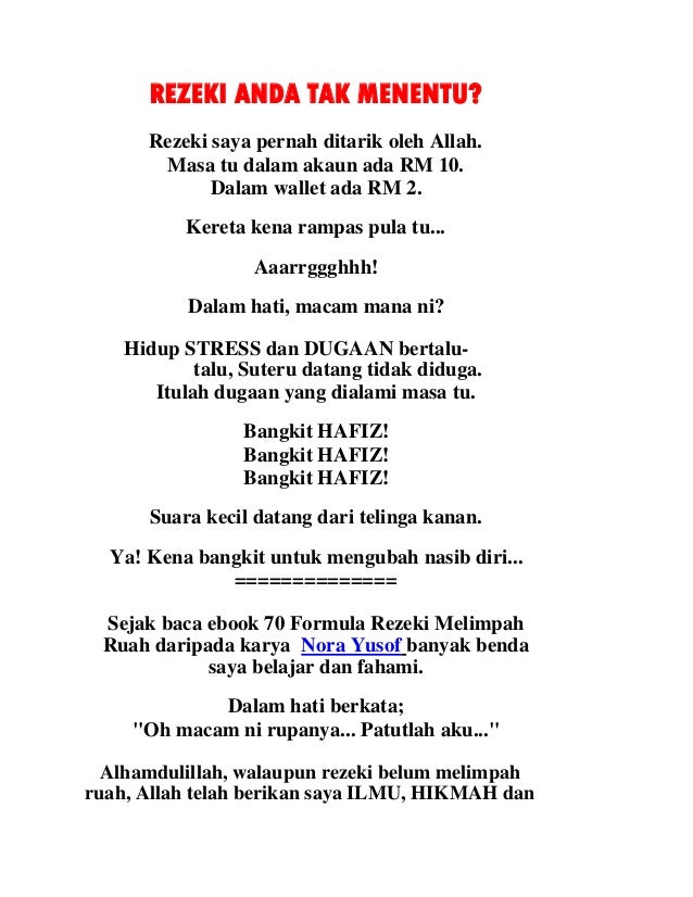 Edisi Percuma 111 Formula Rezeki