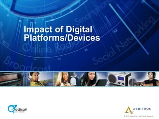Impact of Digital
Platforms/Devices




                    © 2012 Arbitron Inc. and Edison Research
 
