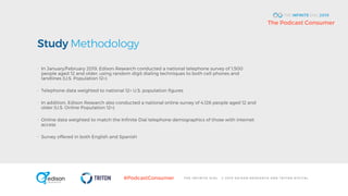 T H E I N F I N I T E D I A L © 2 0 1 9 E D I S O N R E S E A R C H A N D T R I T O N D I G I T A L#PodcastConsumer
The Po...