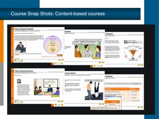 Course Snap Shots: Content-based courses 