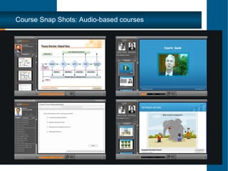Course Snap Shots: Audio-based courses 