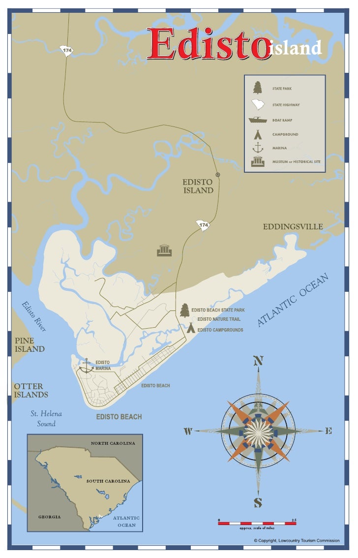 Edisto island map