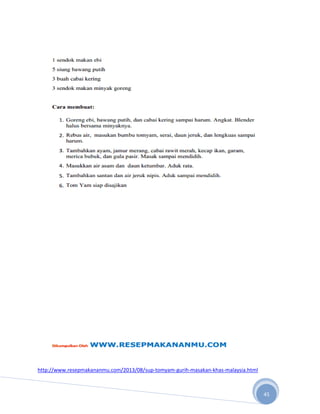Resep Masakan Oriental