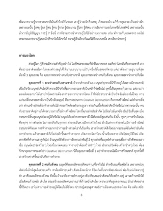 6
พัฒนาความรู้จากธรรมชาติมันเข้าใกล้กันหมด เรารู้ว่าอะไรคือเหตุ เกิดผลอะไร แก้ที่เหตุผลจะเป็นอย่างไร
เพราะฉะนั้น รู้เหตุ รู้ผล รู้ตน รู้คน รู้กาล รู้ประมาณ รู้โลก รู้สังคม เราเรียกการมองโลกหรือโลกทัศน์ เพราะฉะนั้น
ถ้าเรามีภูมิปัญญา การรู้ 7 ข้อนี่ เราก็สามารถนาความรู้ไปใช้อย่างเหมาะสม เช่น ทางานกับเกษตรกร ผมไม่
สามารถเอาความรู้แบบนักศึกษาไปให้เขาได้ ความรู้ตัวเดียวกันแต่ให้อีกแบบหนึ่ง เขาเรียกว่าการรู้
การมองโลก
ส่วนรู้โลก รู้สังคมมีความสาคัญอย่างไร ในทัศนะของผมที่ฝ่าฝันมาตลอด ผมคิดว่าโลกมันคือธรรมชาติ เรา
คือธรรมชาติของโลก โลกจะดารงอยู่ได้ให้นานแสนนาน แม้วันหนึ่งก็สิ้นสุดลงก็ตาม แต่เราต้องการอยู่นานที่สุด
ต้องมี 3 ดุลยภาพ คือ ดุลยภาพระหว่างคนกับธรรมชาติ ดุลยภาพระหว่างคนกับสังคม ดุลยภาพระหว่างกายกับจิต
ดุลยภาพที่ 1 ระหว่างคนกับธรรมชาติ ถ้าเราสารวจตัวเอง มนุษย์ทุกคนที่มีชีวิตอยู่ได้เพราะมีธรรมชาติ
เป็นปัจจัย มนุษย์เติบโตได้เพราะมีปัจจัยสี่มาจากธรรมชาติเป็นหลักใช่หรือไม่ ยุคนี้เป็นยุคของโรงงาน แต่ถามว่า
ผลผลิตออกมาให้เราบาบัดความต้องการของเรามาจากไหน ถ้าไม่มีธรรมชาติเป็นปัจจัยมันมาได้ไหม การ
แปรเปลี่ยนธรรมชาติมาเป็นปัจจัยมนุษย์ คือกระบวนการ Creative Destruction คือการสร้างใหม่ แต่ทาลายสิ่ง
เก่า ท่านสร้างบ้านต้องทาลายต้นไม้ คอนกรีตต้องทาลายภูเขา ท่านกินเนื้อต้องฆ่าสัตว์ใช่หรือไม่ เพราะฉะนั้น คน
กับธรรมชาติอยู่ภายใต้กระบวนการรื้อล้างสร้างใหม่ โลกนี้ทุกอย่างมันจากัด ไม่มีอะไรล้นเหลือ มันมีวันสิ้นสุด เมื่อ
ธรรมชาติสิ้นสุดมนุษย์จะอยู่ได้หรือไม่ มนุษย์ต้องดารงธรรมชาติไว้ให้นานที่สุดเช่นกัน ดังนั้น ทุกๆ การสร้างใหม่ม
คือทุกๆ การทาลาย ในการกลับกันทุกการทาลายมันควรมีการสร้างใหม่ ถ้ามีแต่การทาลายไม่มีการสร้างใหม่
ธรรมชาติก็หมด การทาลายมากกว่าการสร้างสรรค์เราก็เริ่มเห็น เราสร้างสรรค์สิ่งใหม่มากมายแต่ลืมคิดว่ามันคือ
การทาลาย แล้วธรรมชาติก็เริ่มก่อตัวขึ้นมาทาลายเรา เกิดภาวะโลกร้อน น้าแข็งละลาย เกิดโรคอุบัติใหม่ เกิด
สารพัดที่ทาลายเราคู่กันไป ถ้ามนุษย์ยังต้องการรักษาเผ่าพันธุ์ไว้ ทุกอย่างที่มนุษย์ทาลายลงเพื่อการยังชีพของเรา
นั้น มนุษย์ควรจะสร้างรุ่นใหม่ขึ้นมาทดแทน ทาลายป่าต้องสร้างป่ารุ่นใหม่ ทาลายชีวิตต้องสร้างชีวิตรุ่นใหม่ ต้อง
รักษาดุลยภาพของคาว่า Creative Destruction นี่คือดุลยภาพข้อที่ 1 อย่าทาลายจนไม่มีการสร้างสรรค์ ทุกครั้งที่
เราสร้างสรรค์ขึ้นมามันคือการทาลาย
ดุลยภาพที่ 2 คนกับสังคม มนุษย์คือผลผลิตของสังคมท่านเชื่อหรือไม่ สาหรับผมเชื่อสนิทใจ เพราะหน่วย
สังคมที่เล็กที่สุดคือครอบครัว เราต้องมีครอบครัว สังคมจึงจะมีเรา ชีวิตเกิดขึ้นจากสังคมพ่อแม่ พ่อกับแม่เกิดจากปู่
ย่า เราคือผลผลิตของสังคม ดังนั้น ถ้าเราต้องการดารงอยู่เราต้องคิดเสมอว่าสังคมก็ต้องดารงอยู่ เราจะก้าวหน้าได้
เมื่อสังคมก้าวหน้า เติบโต ย่อมสร้างผลผลิตคนอย่างเราที่ก้าวหน้าเติบโต เพราะเราคือลูกของพ่อแม่ ถ้าเราคิดอย่าง
นี้ชีวิตเรา เราไม่สามารถดารงอยู่ได้โดยไม่มีสังคม ปราชญ์เศรษฐศาสตร์การเมืองคนแรกของโลก คือ อดัม สมิธ
 