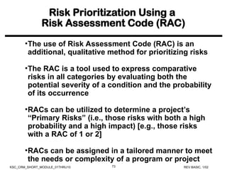 Old Rac Risk Assessment Code safety and risk managemnt at the workplace.ppt