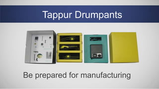 Tappur Drumpants
Be prepared for manufacturing
 