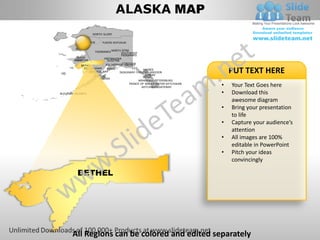 Editable vector business usa alaska state and county powerpoint maps ...