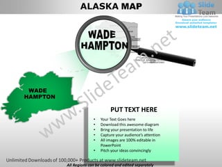 Editable vector business usa alaska state and county powerpoint maps ...