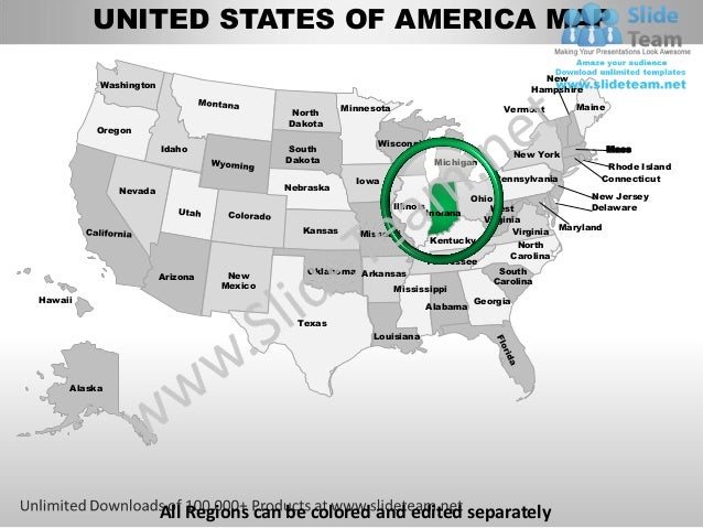 editable vector business usa indiana state and county editable usa map for powerpoint