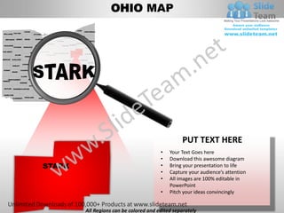 Editable vector business usa ohio state and county powerpoint maps ...