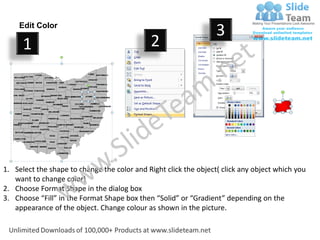 Editable vector business usa ohio state and county powerpoint maps ...