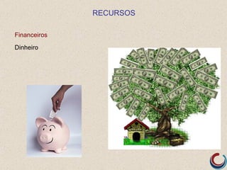 RECURSOS

Financeiros
Dinheiro
 