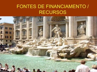 FONTES DE FINANCIAMENTO /
       RECURSOS
 